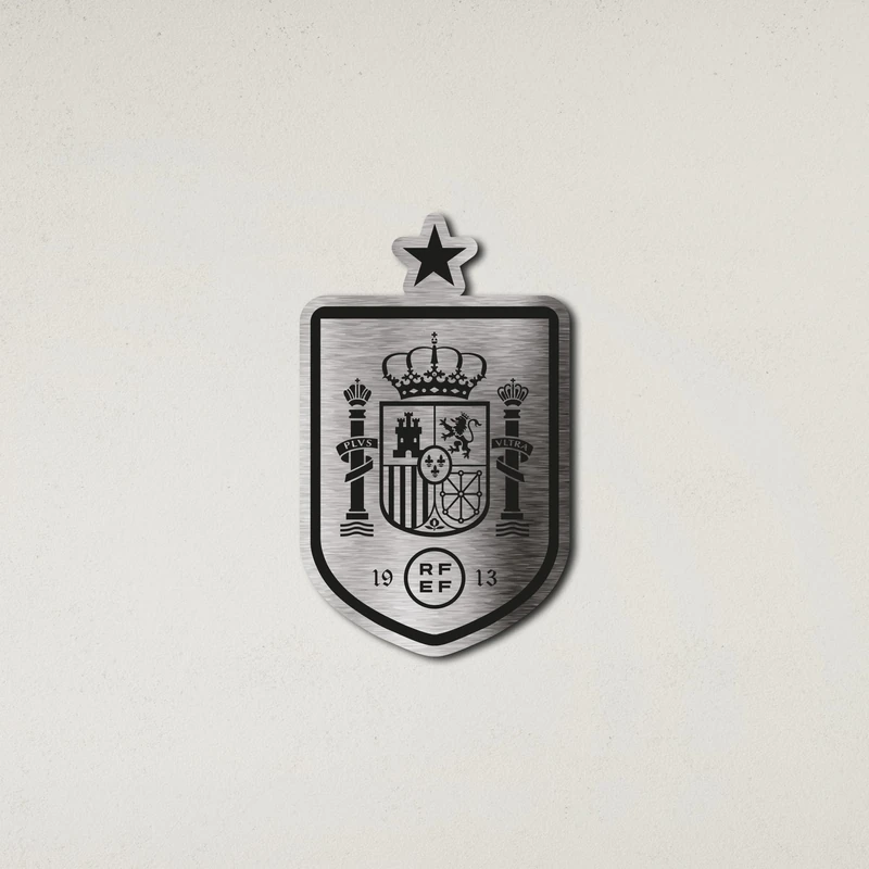 fan decor Licensed Décor officially licensed RFEF Officially Licensed Plaque (34X56cm) 3mm Brushed Aluminium Composite
