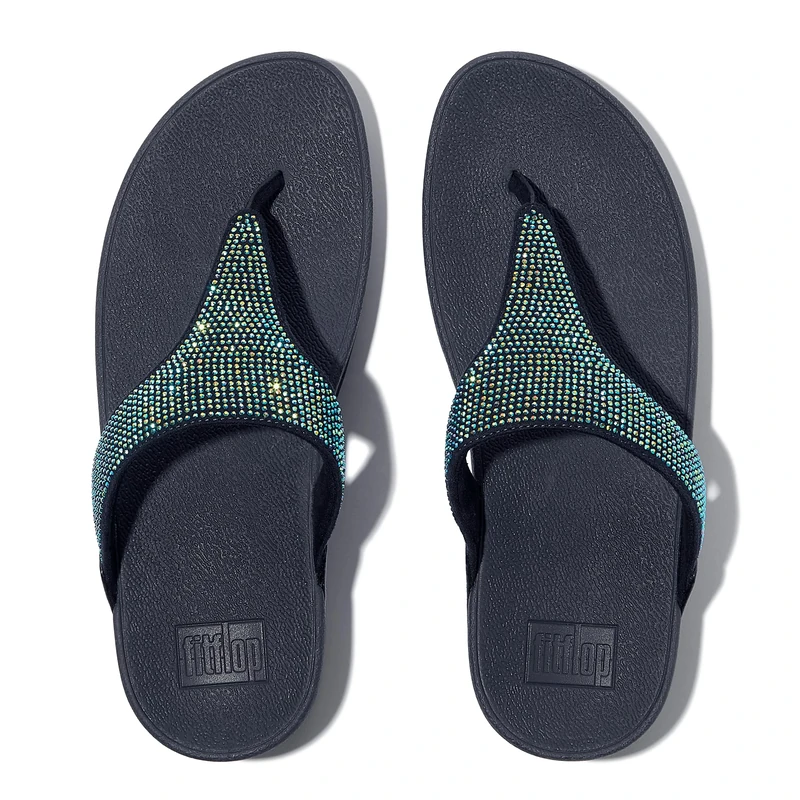 Fitflop LULU CRYSTAL EMBELLISHED TOE-POST SANDALS
