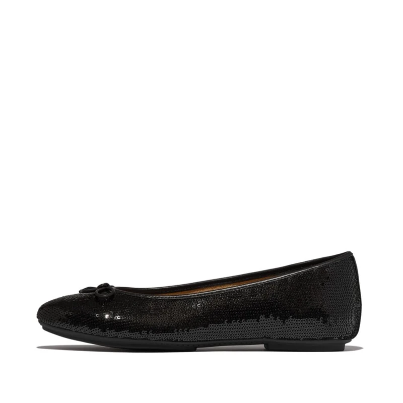 Fitflop DELICATO Sequin Ballet Flats Black