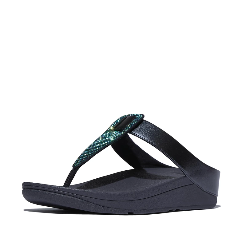 Fitflop FINO CRYSTAL DETAIL METALLIC TOE-POST SANDALS