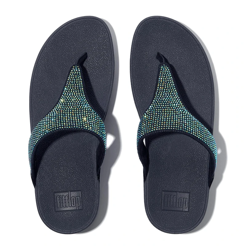 Fitflop LULU CRYSTAL EMBELLISHED TOE-POST SANDALS