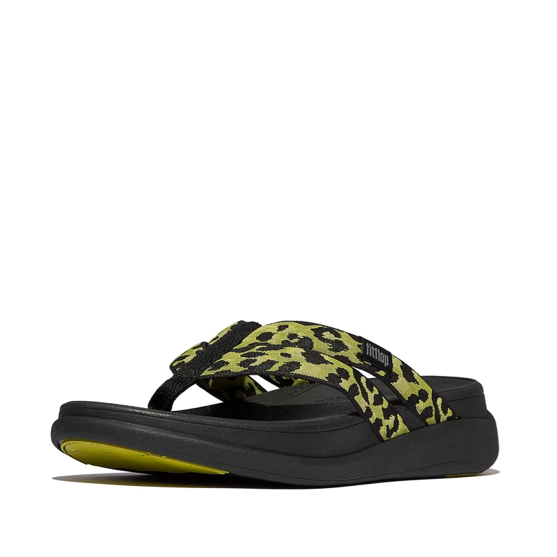 Fitflop F-MODE GO LEOPARD WEBBING STRAPPY FLIP-FLOPS
