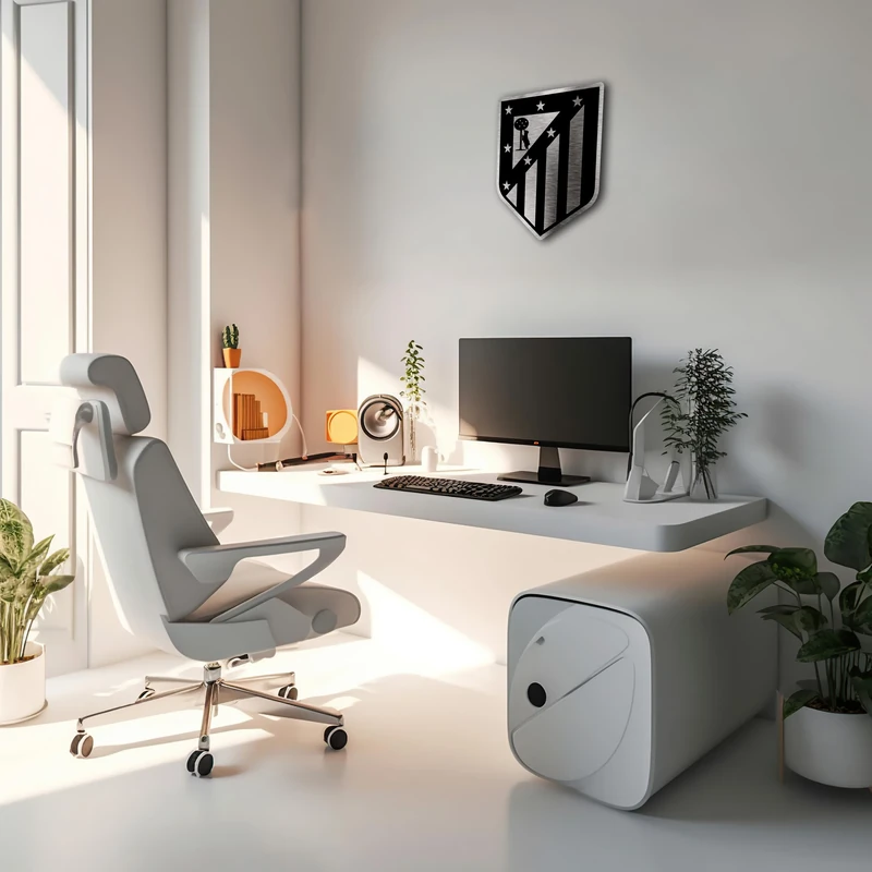 Licensed Décor officially licensed Atlético de Madrid Plaque (39.6X50cm) 3mm Brushed Aluminium Composite