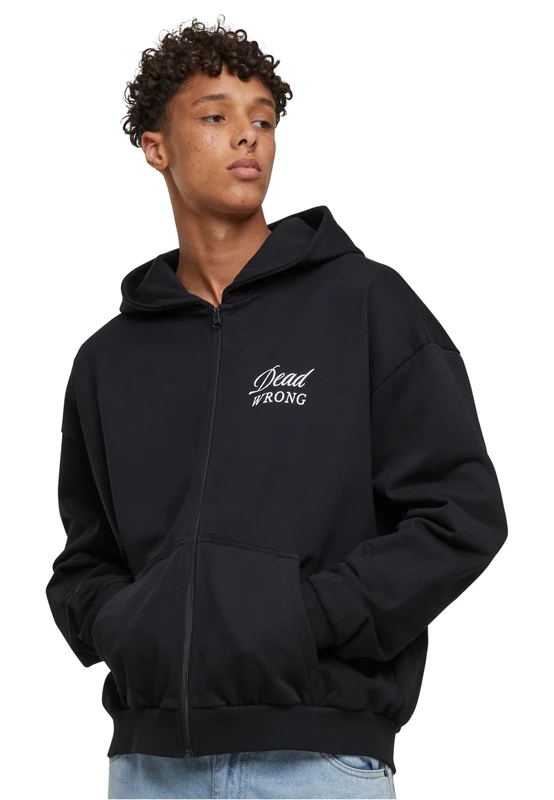 MT Upscale Mister Tee Dangerous Grounds Oversize Zip Hoodie, black, L