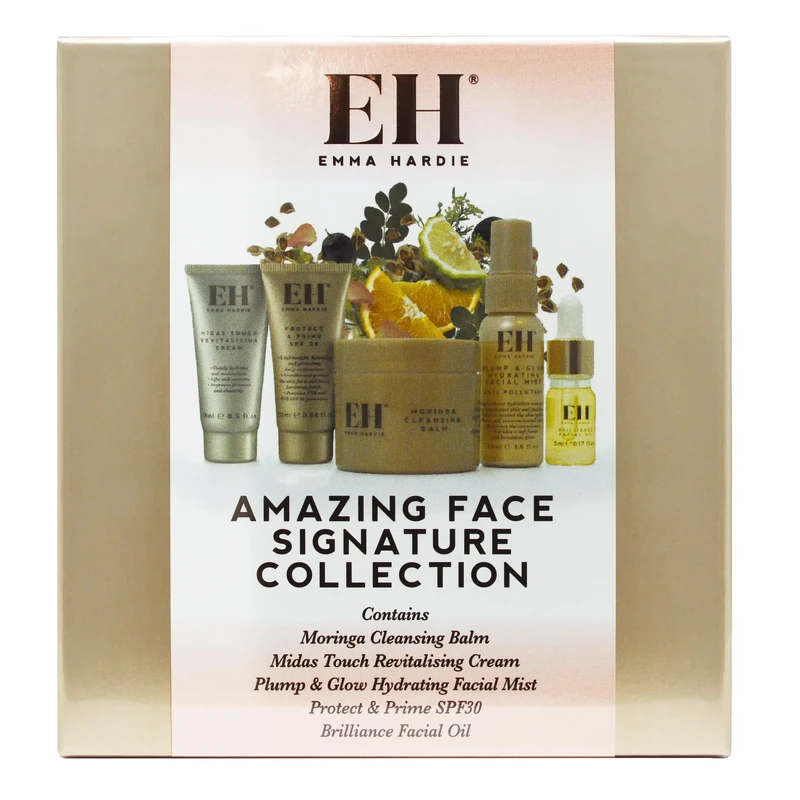 Emma Hardie Amazing Face Spa Collection Kit: Contains 6pcs of Iconic Travel Sized Skincare Products, including Moringa Cleansing Balm and Facial Oil, Perfect for Travelling, Natural and Cruelty Free