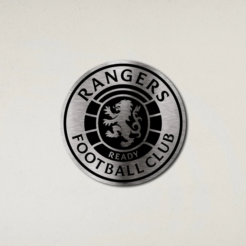 Licensed Décor officially licensed Rangers Football Club Plaque (47x47cm) 3mm Brushed Aluminium Composite, sliver