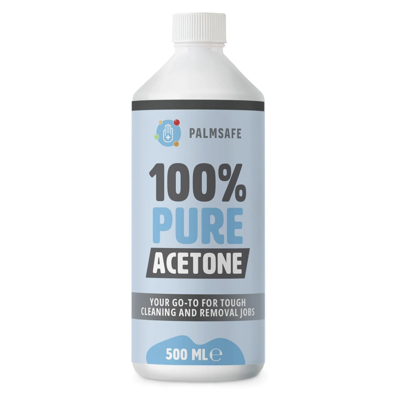 Palmsafe 500ML 100% Pure Acetone Super Strength Glue and Adhesive Remover Strips Paint, Varnish, Lacquer Degreases Tools and Equipment