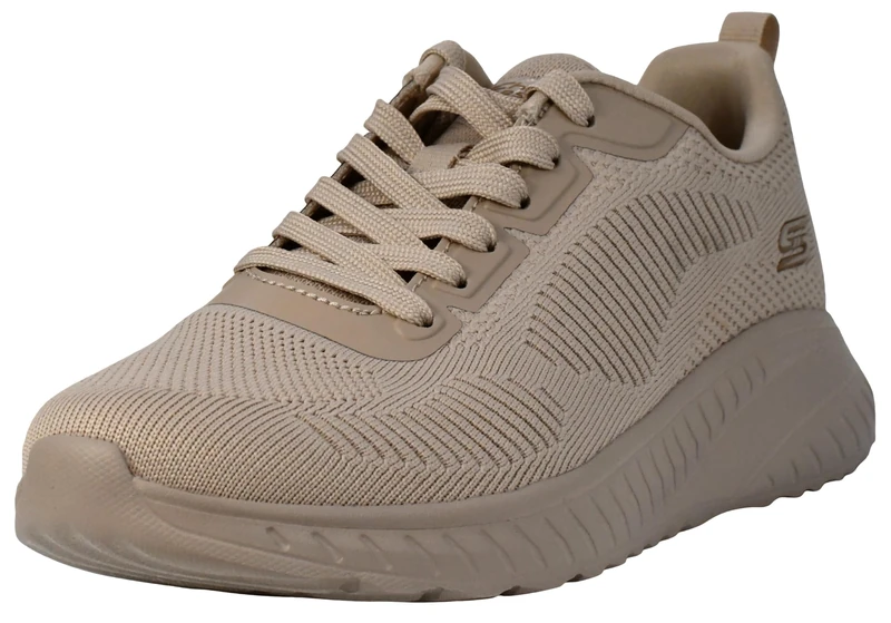 Skechers Women's BOBS Squad Chaos FACE Off, Natural, 36.5 Wide - Image 1