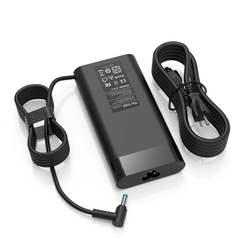150W 19.5V 7.7A Power Supply AC Adapter for HP Pavilion Gaming 15 17, HP Omen 15 17, ZBook Studio G3 G4 G5 G6 G7 G8 Fury 15 17 G7 G8 TPN-CA11 TPN-DA09 L32661-001Laptop Power Supply Cord