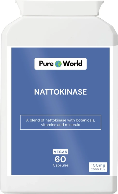 Nattokinase Supplement – My Pure World – 60 Capsules 60 Day Supply 100mg 2000FU – Immune & Inflammation Support, Spike Protein Detox, Anti-Clotting, Antioxidant & Oxidative Stress Relief