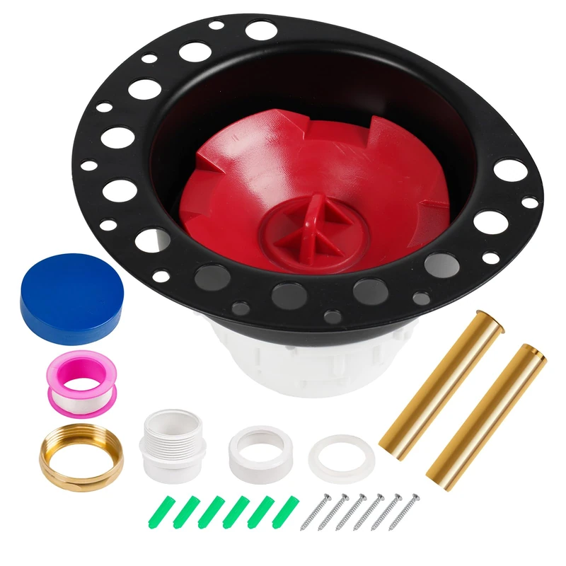 GNRZZT Freestanding Bathtub Drain Kit, PVC Adapter & Brass Tail Pipes, Suitable for All Freestanding, Floor-Mounted, and Copper Bathtubs