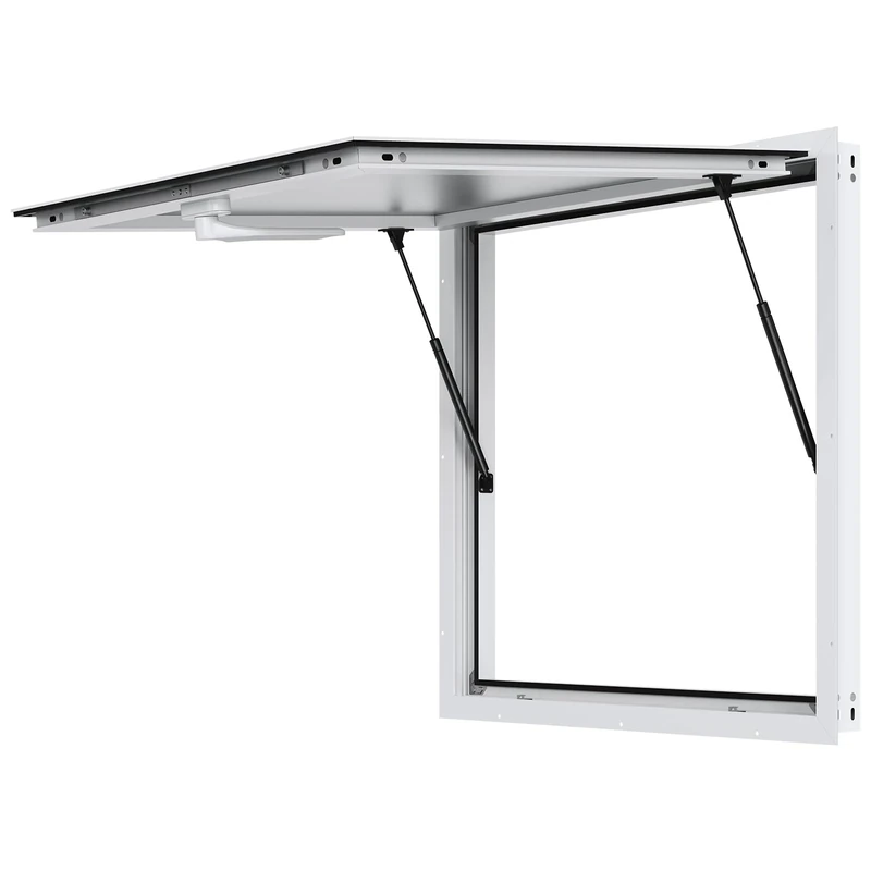 VEVOR 36"x36" Aluminum Alloy Food Truck Service Window, Up to 85° Stand Serving Window with Awning Door & Drag Hook, for Food Trucks Concession Trailers - Image 1