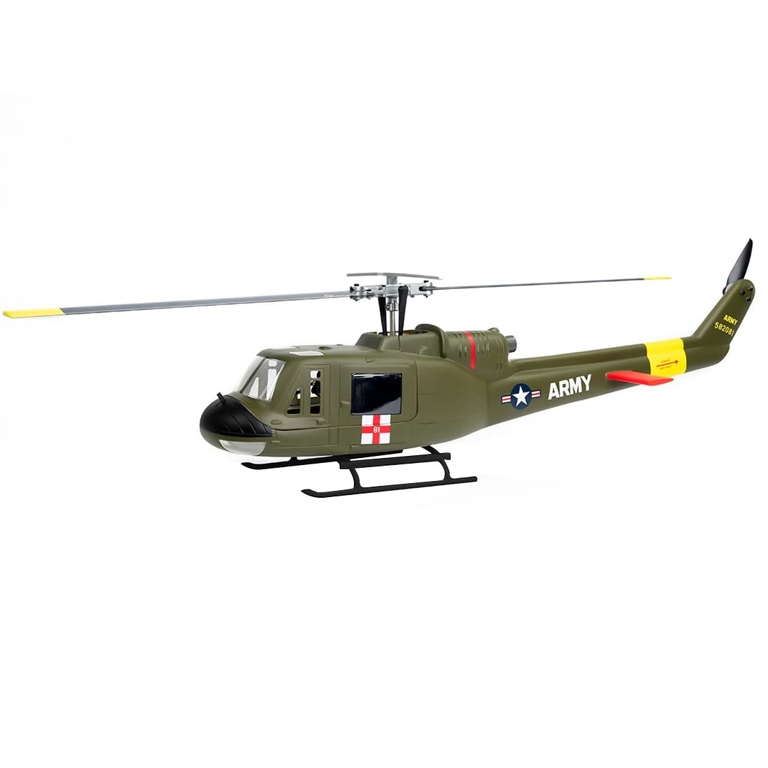 Remote Control Helicopter, RC Military Helicopter 2.4G 6CH Stunt RC Fighter Aircraft Model, 470-Class RC Airplane Copter RC Flying Plane Gift for Adults Beginners-RTF Version/Mode 1