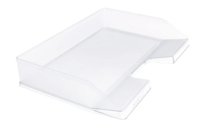 Exacompta - Ref 11723D - Set of 8 COMBO Italian letter trays - size 25.5x36.5x6.5cm - for A4+ format documents - crystal color - capacity 500 sheets