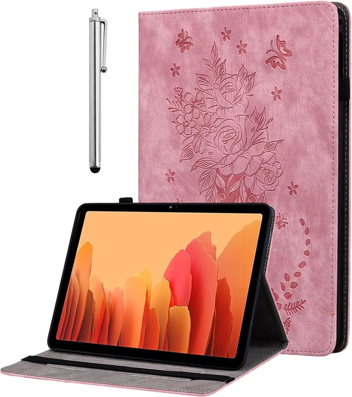 KEDBBAO Case for iPad 9th Generation 2021/ iPad 8th Generation 2020/ iPad 7th Generation 2019, Multi-Angle Flip PU Leather Protective Cover with Auto Sleep Stylus Holder for iPad 10.2 Case, Pink