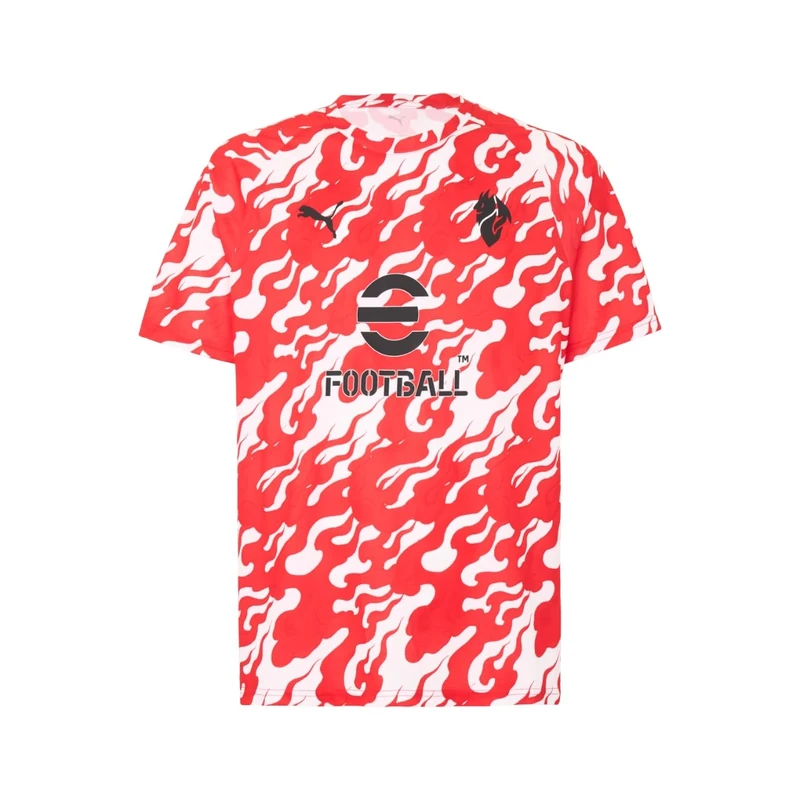 A.C. Milan Unisex's Maglia Prematch Official 2025/2026 Season pre-Match Competition Jersey, White, L