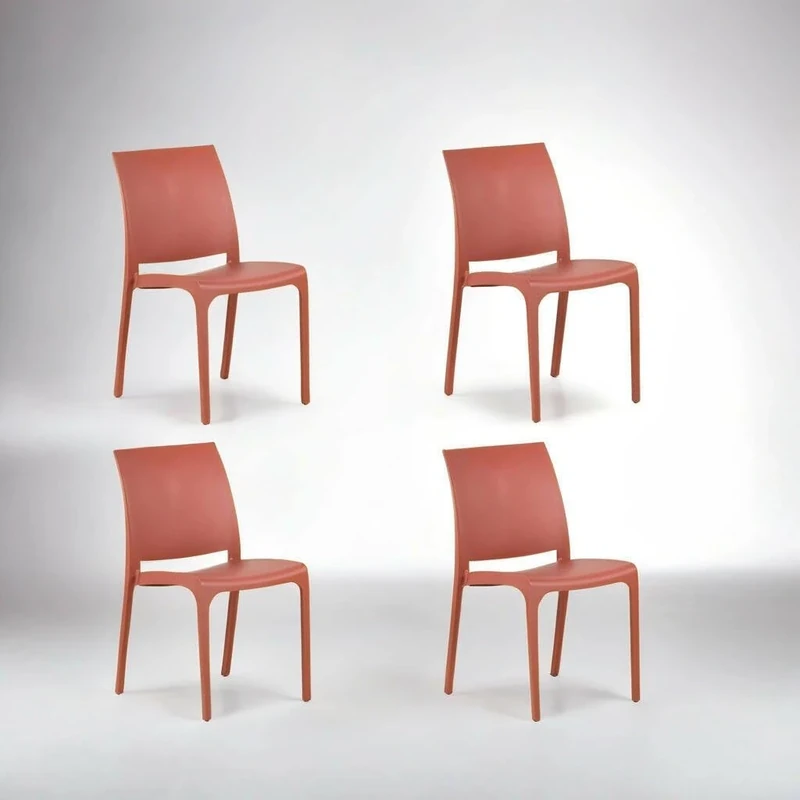 Dmora Dventurin Outdoor Chair, Multi-purpose Outdoor Seat, Garden Bench, Made in Italy, 54 x 46 x H 80 cm, Pink