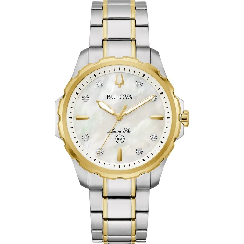 Bulova Women's Analogue Quartz Watch with Stainless Steel Strap 98P227