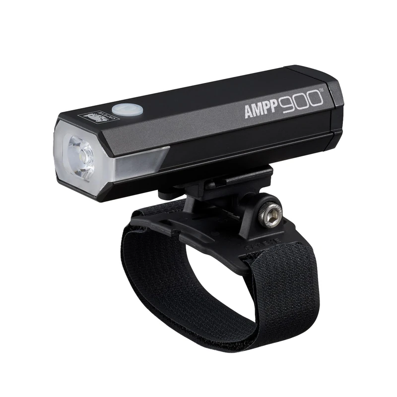 CatEye AMPP 900, Helmet Mount Version, Super Bright LED Bicycle Front Lights, OptiCube Technology, IPX4 Waterproof Rated, FlexTight Easy Fit Bracket, USB Rechargeable