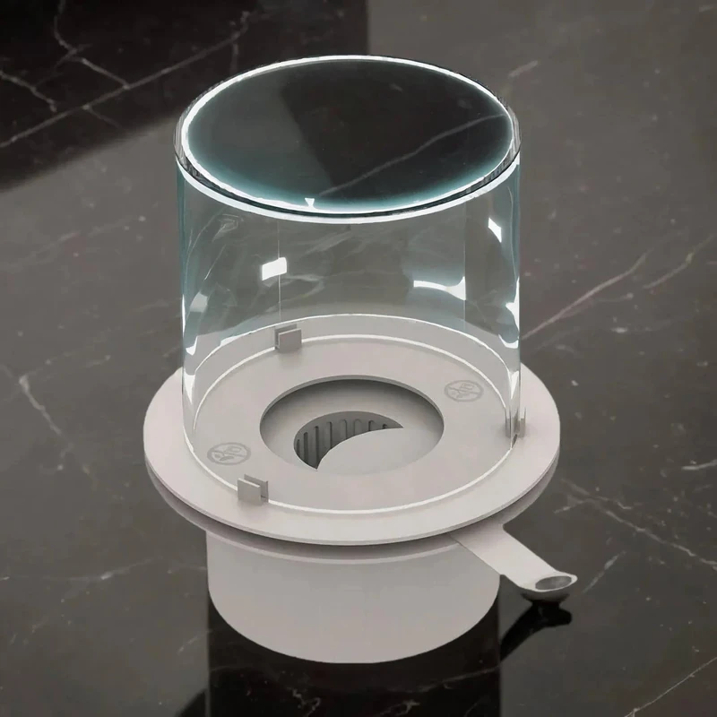 Dmora - Dsbardell Burner, Stove, Heating Element, Incinerator, Made in Italy, 25 x 25 x 31 cm, Grey and Transparent