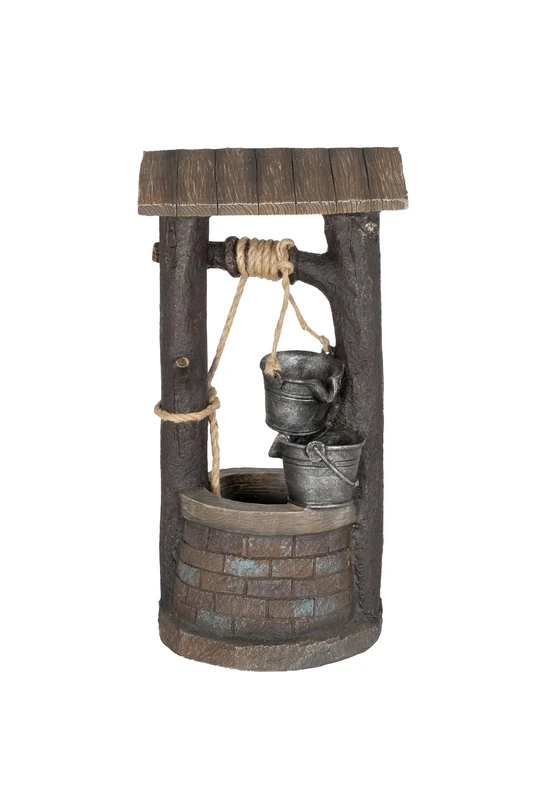 Easy Fountain Wishing Well incl LEDs Day & Night Solar Battery Water Feature