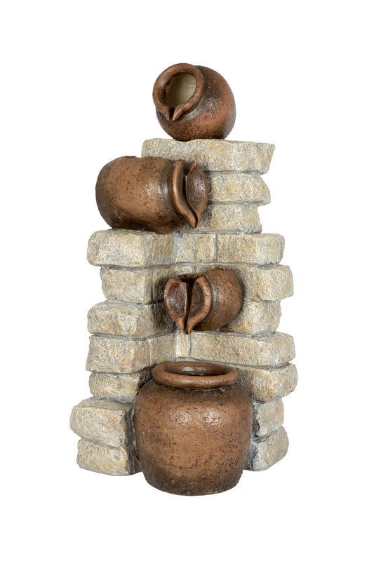 Easy Fountain Cotswold Pours incl LEDs Day & Night Solar Battery Water Feature