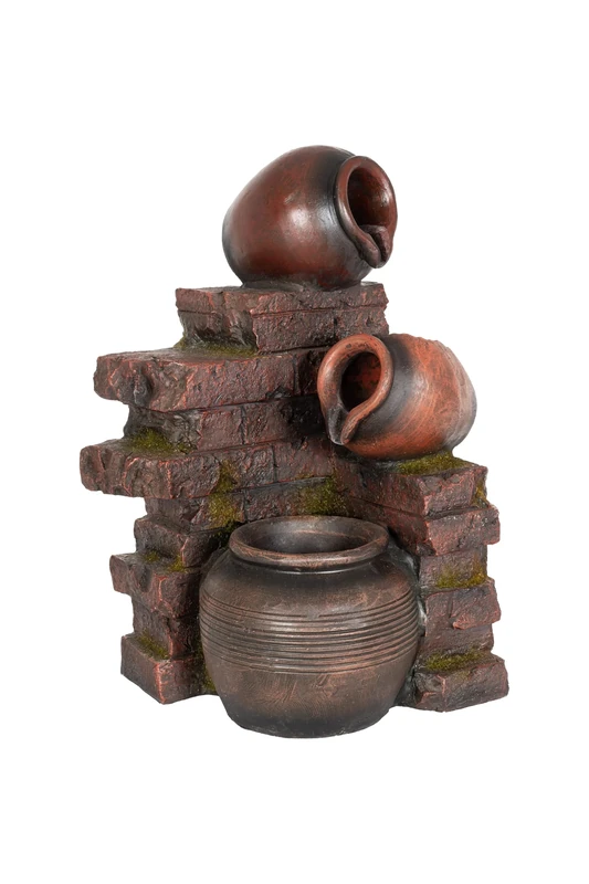 Easy Fountain Pot Wall Pours Solar Water Feature