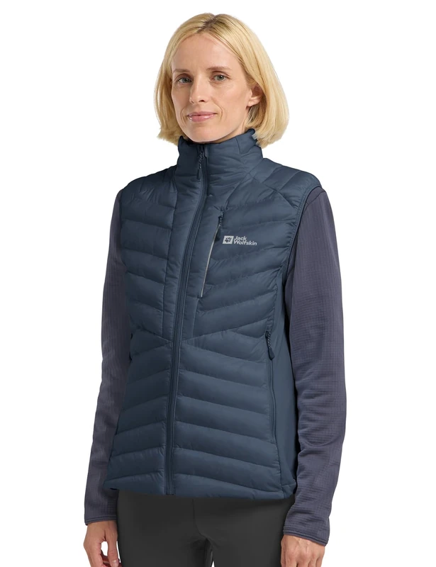 Jack Wolfskin Women's Routeburn Pro Ins Vest W, Midnight Sky, L