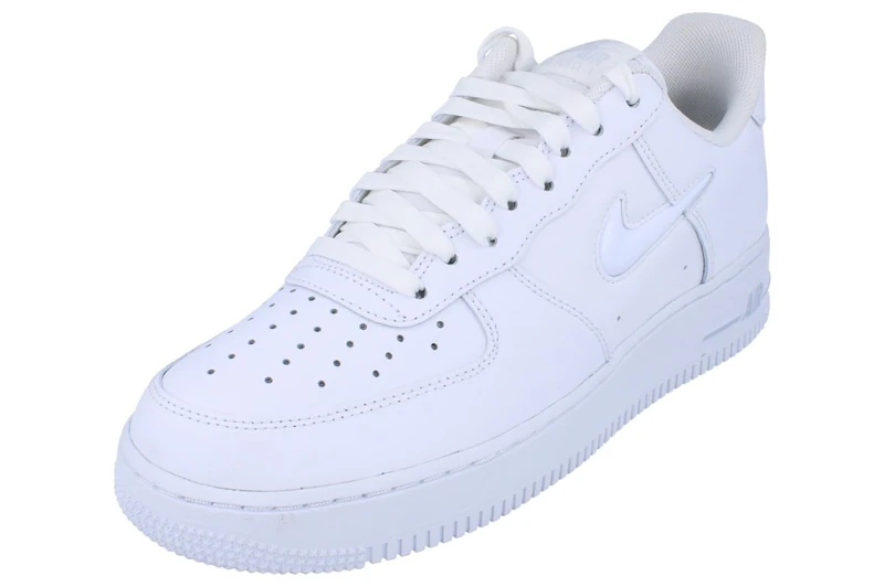 NIKE Mens Air Force 1 Sneaker, White Dk Smoke Grey, 5 UK
