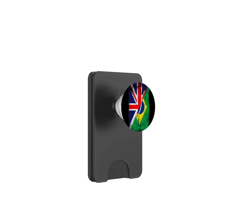 United Kingdom & Brazil Flags - British Brazilian PopSockets PopWallet for MagSafe