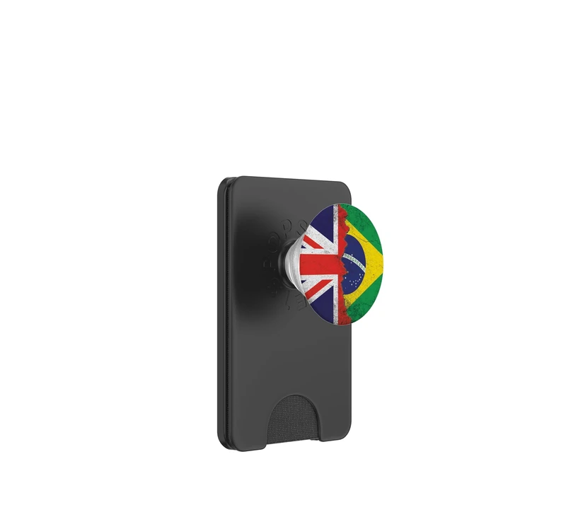 United Kingdom & Brazil Flags - British Brazilian PopSockets PopWallet for MagSafe