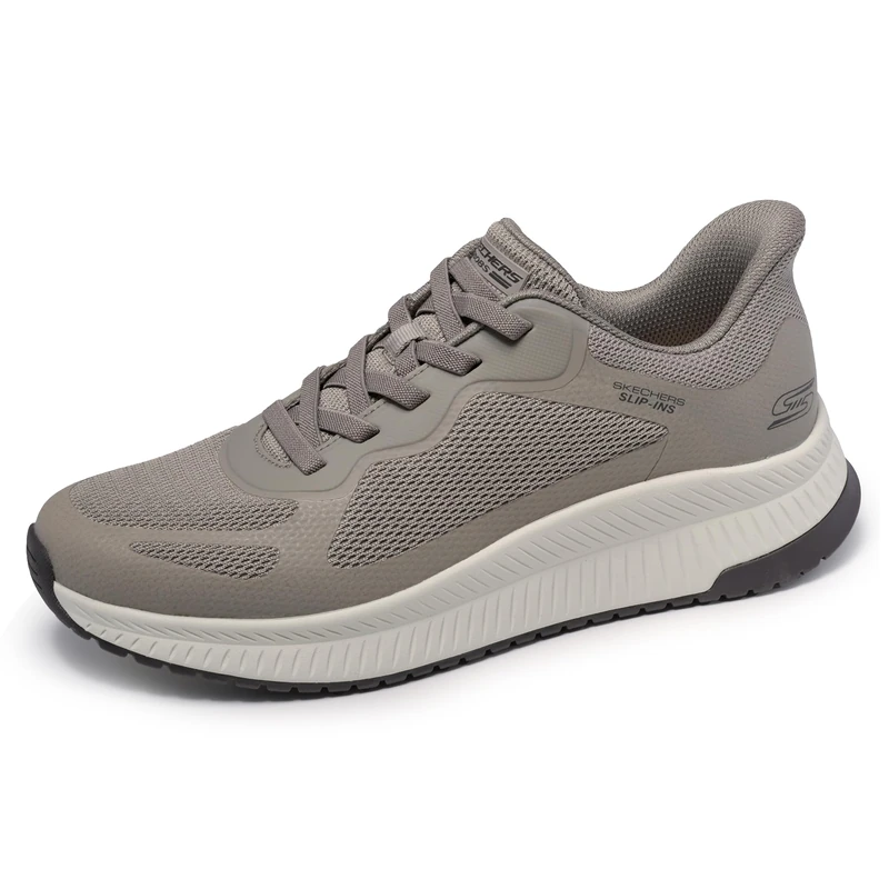Skechers Men's Hands Free Slip-ins-Bobs Sport Squad Chaos 4 Sneaker, Dark Grey mole, 15 UK