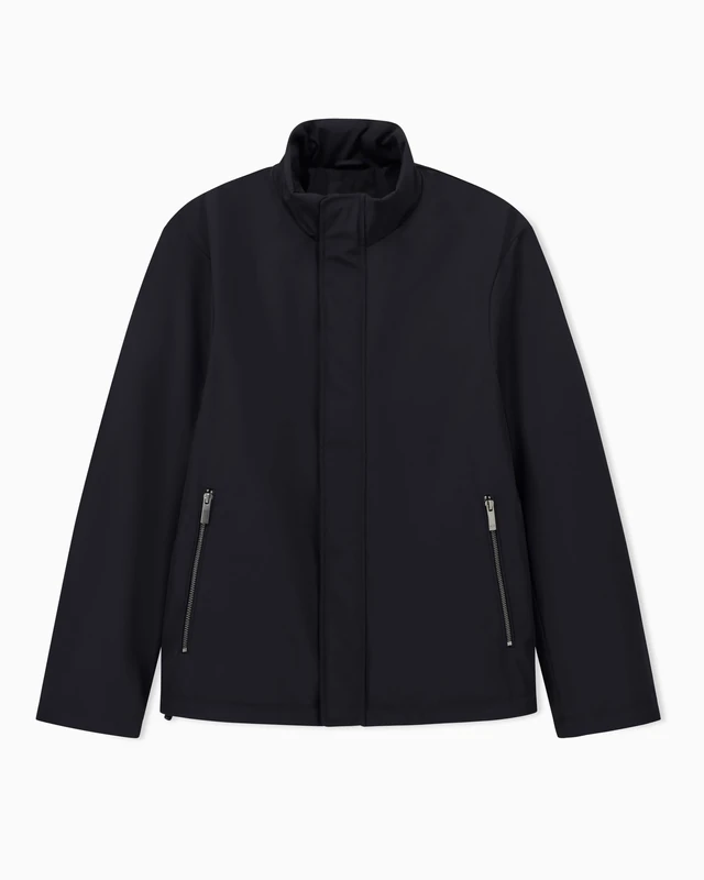 Armani Exchange Men's Essential Down Side Logo Blouson - Navy