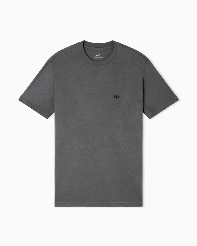 Armani Exchange Men's Essential Short Sleeve Side Monogram Logo T-Shirt, Grey, S, Sage, S