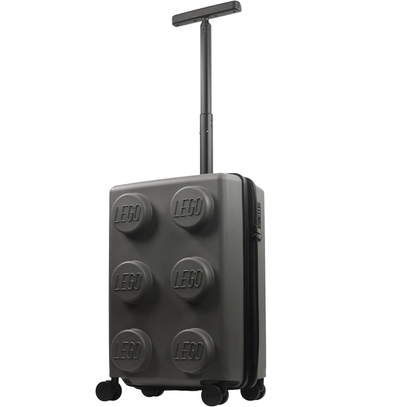 Concept One LEGO 22 Inch Carry On Rolling Luggage, Signature Brick Hardshell Suitcase with Spinner Wheels, Grey, Grey, M, Lego 22 Inch Carry on Rolling Luggage, Signature Brick Hardshell Suitcase With