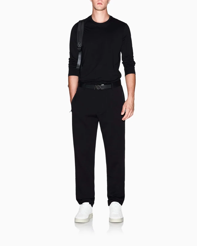 Armani Exchange Men's Essential, Zipped Pockets Trousers, Black, XXL, Black, XXL