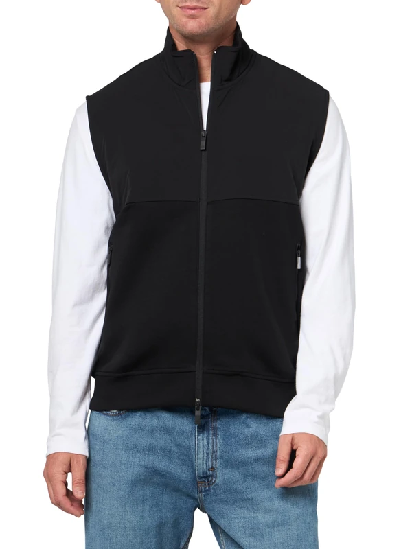 Armani Exchange Men's Essential, Sleeveless, Contrast Top Sweatshirt, Black, XL, black, XL