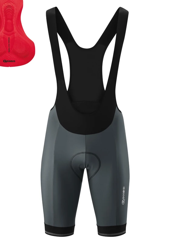 Gonso Sitivo Bib M, Men's bib cycling shorts, With Sitivo Comfort seat pad, High elasticity of movement and anti-slip silicone leg grippers, Tight fit