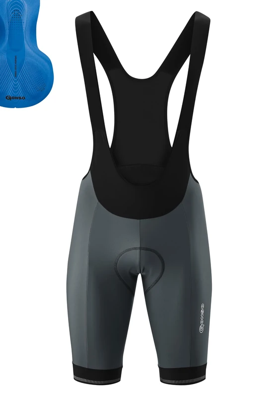 Gonso Sitivo Bib M, Men's bib cycling shorts, With Sitivo Comfort seat pad, High elasticity of movement and anti-slip silicone leg grippers, Tight fit