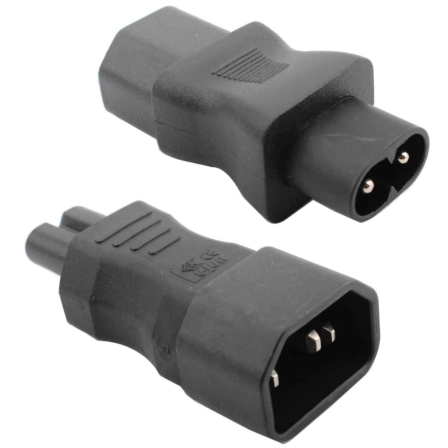 VISSQH 2 PCS AC 250V 10A IEC 320 C14/C13 to C8/C7 Power Adapter,for kettle,3 Pin to 2 Pin Power Extension Adapter IEC 320 C14 C13 to C8 C7 Connector Converter