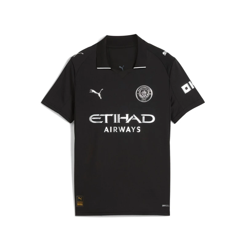 Puma Manchester City FC Kids' Away Jersey 25/26, Black (Black), 128