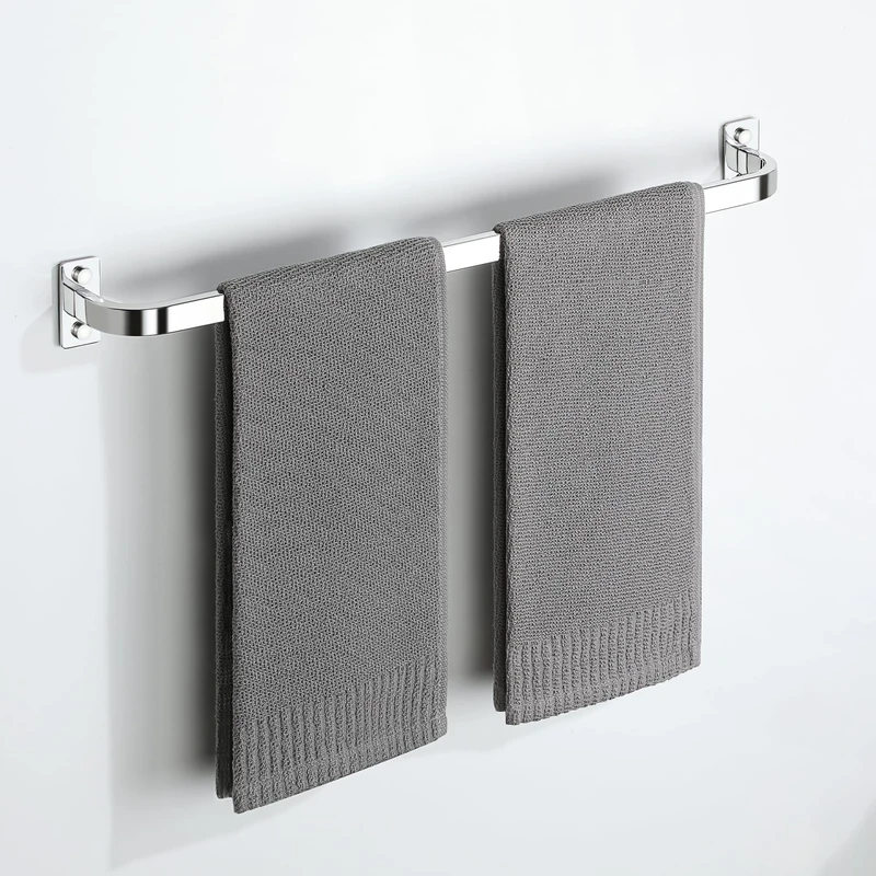 Mooche Chrome Towel Rail Wall Mounted, 55CM Hand Towel Holder, SUS304 Stainless Steel Single Towel Bar for Bathroom Kitchen Home