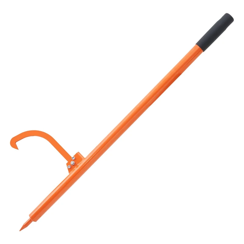 VEVOR Log Peavey, 46.5 in, Metal Handle Log Lifter, Heavy Duty Log Roller with Max 19 in Opening, Rust-Resistant Log Jack Cant Hook, Felling Log Roller Tool for Rolling, Raising, Turning Logs