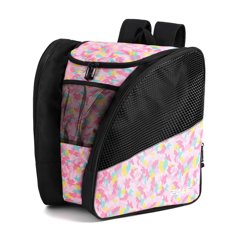 EALER SBH202 Ice Skate Bag Ice Skating Backpack, Roller Skates Ski Boot Bag, Ice & Inline Skate Bag - Large Capacity Waterproof Protective Gear
