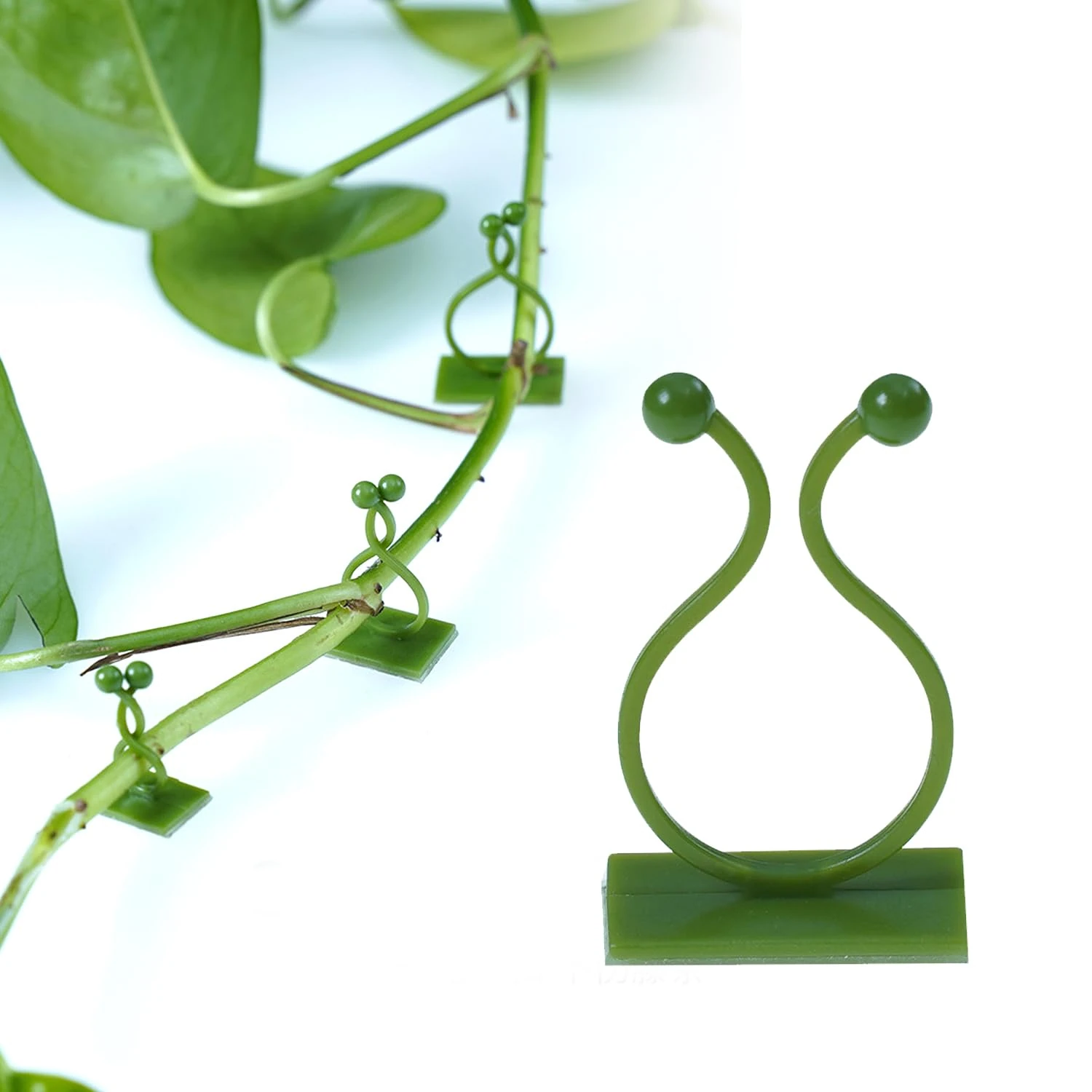 Vikrami lighting 100Pcs Plant Clips for Climbing Plants,Plant Climbing Fixture Clips, Self Adhesive Invisible Wall Vines Climbing Plant Support Clips Garden Plant Wall Fixture Clip for Climbing Plants