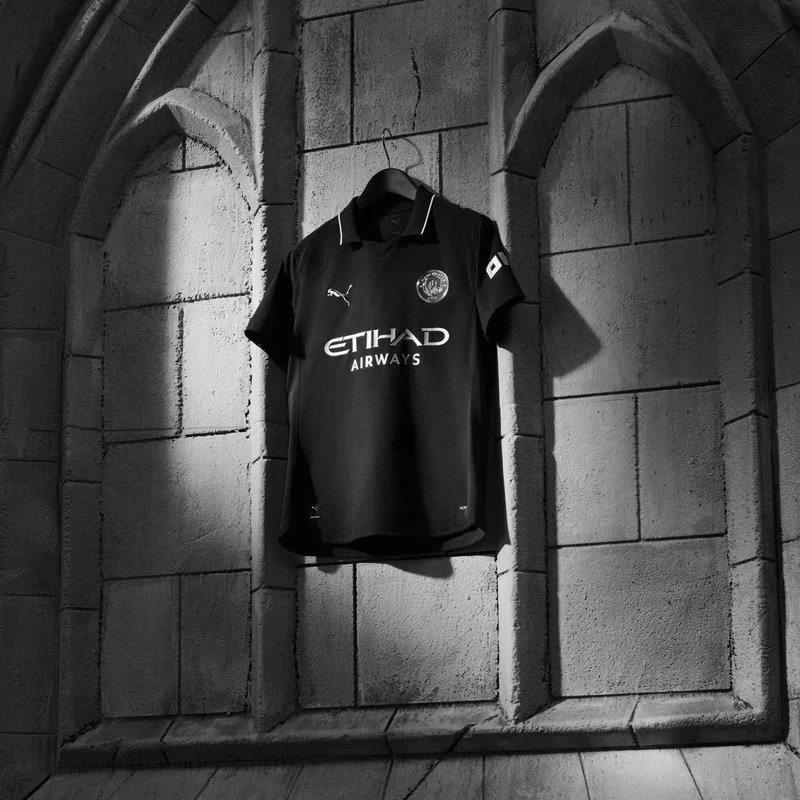 PUMA Manchester City FC Kids' Away Jersey 25/26, Black (Black), 116