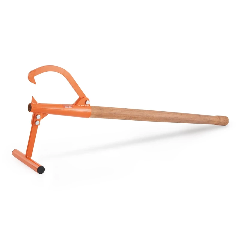 VEVOR Timberjack, 46.5 in, Heavy Duty Log Lifter with Wooden Handle, Log Roller with Adjustable Cant Hook, Logging Tools Log Jack for Logs Ups to 15" Dia, Timber Jack for Rolling Cutting Lifting Logs
