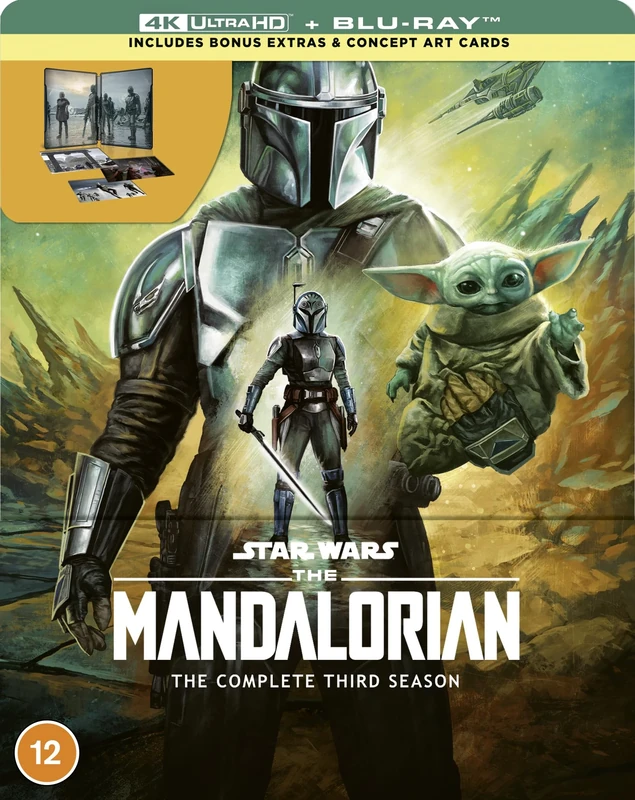 Star Wars Mandalorian Season 3 4K UHD + Blu ray Steelbook (Disney+ Original) (includes artcards) [Blu-ray] [Region Free]