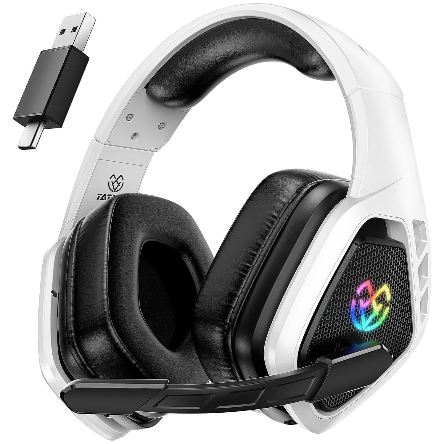 Wireless Gaming Headset for PC Ps5 Ps4, 2.4GHz USB & Type-C & Bluetooth Gaming Headphones with Mic, 40H Battery Comfortable Ps5 Headsets for Switch Laptop Mobile Mac