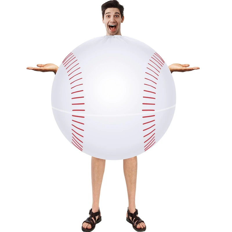 Hollowfly Adult Inflatable Costume 4.9-6.2 ft Halloween Costumes for Men Women Funny Blow up for Sports Party(Baseball)